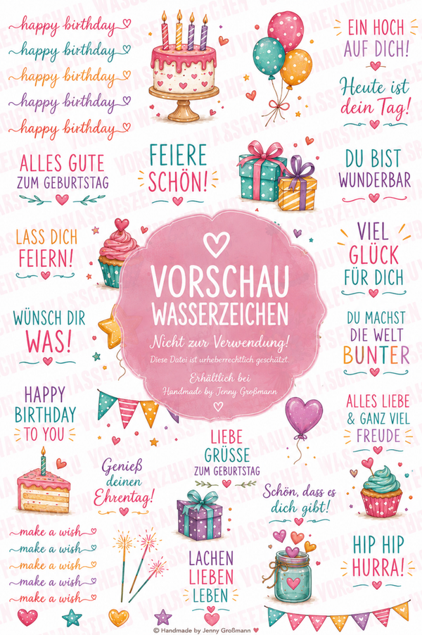❤️ Happy Birthday Tattoos - PDF Datei