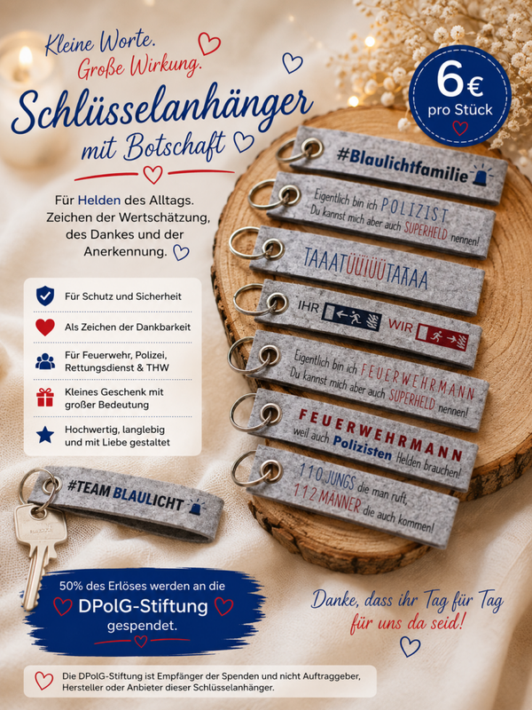 💙 Schlüsselanhänger Blaulichtfamilie