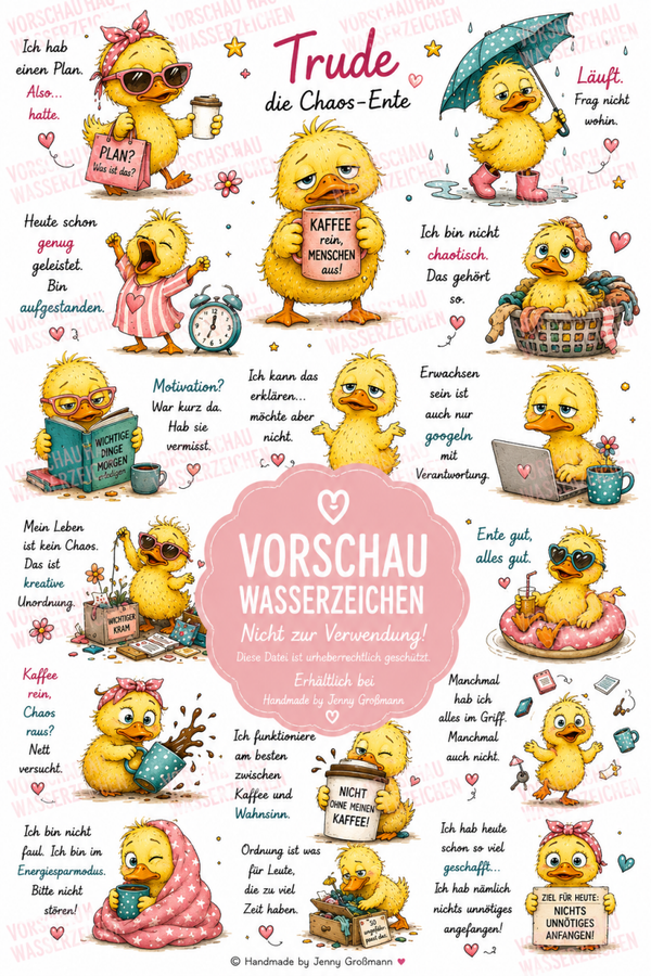 ❤️ Trude die Chaos Ente Tattoo - PDF Datei