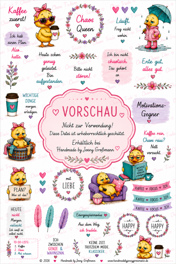 ❤️ Enten-Chaos Tattoo -PDF Datei