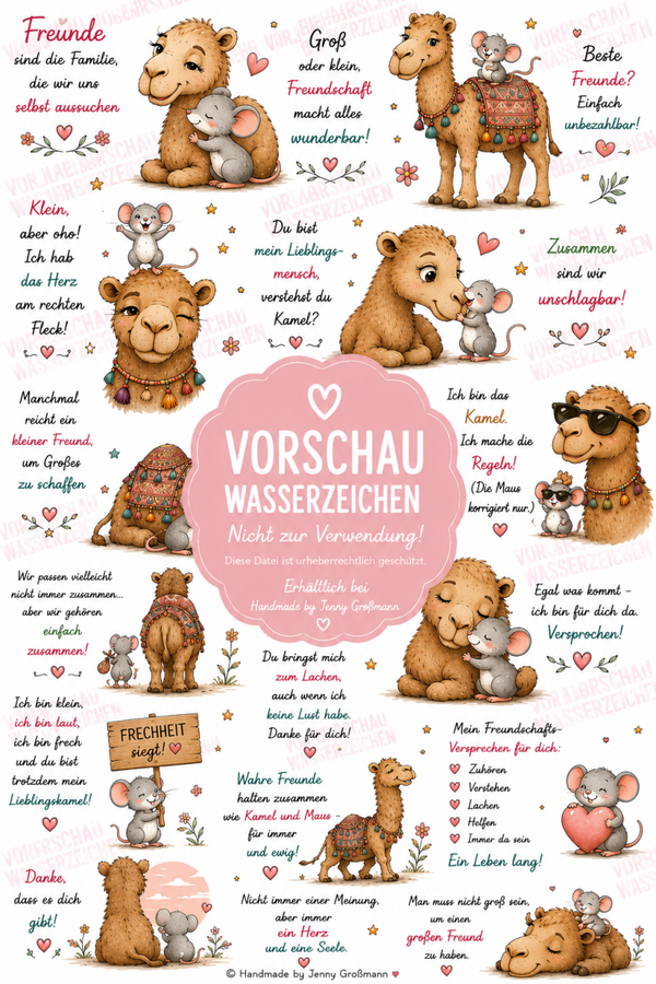 ❤️ Kamel-Maus Freundschaft - PDF Datei