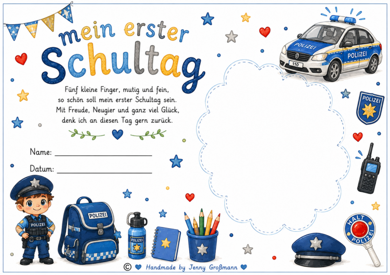 Erster Schultag Polizei