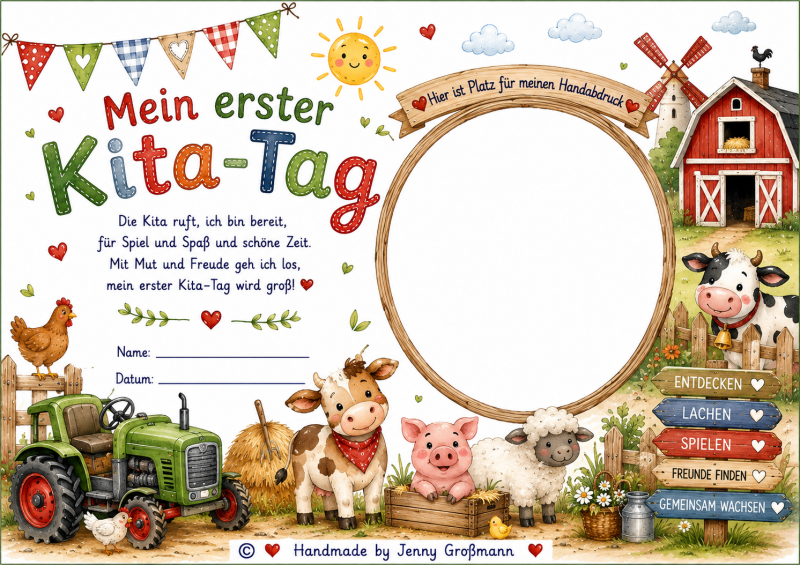 Erster Kita Tag Bauernhof