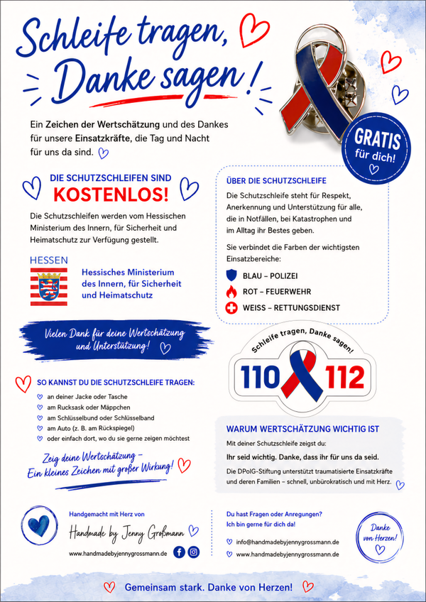 💙 Schutzschleife Ansteckpin gratis Paket ( Aufkleber, Pin und Karte) größere Mengen bitte im Bestellvorgang begründen