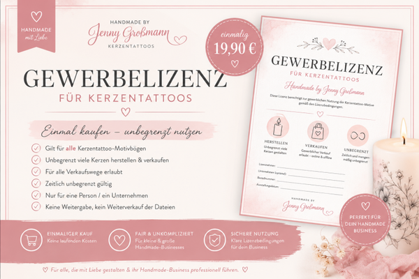 🩷 Gewerbe Lizenz Kerzentattoos
