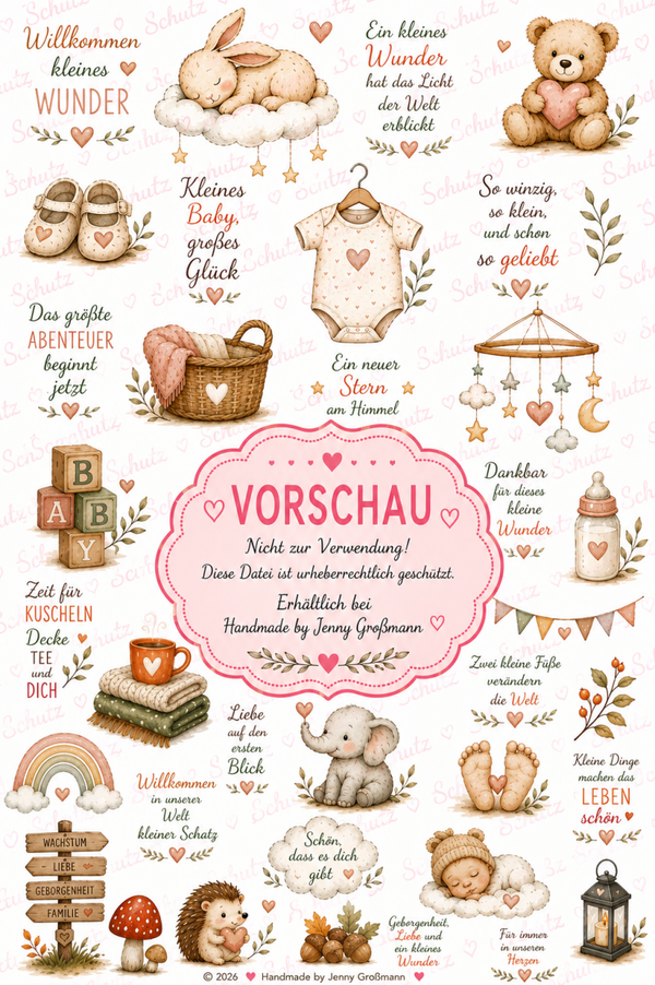 ❤️ Willkommen auf der Welt Tattoo - PDF Datei