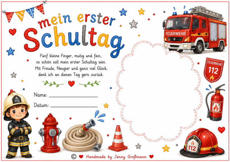 Erster Schultag Feuerwehr 
