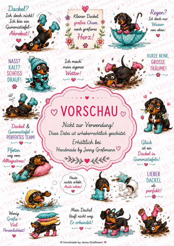 ❤️ Dackelglück Tattoo - PDF Datei