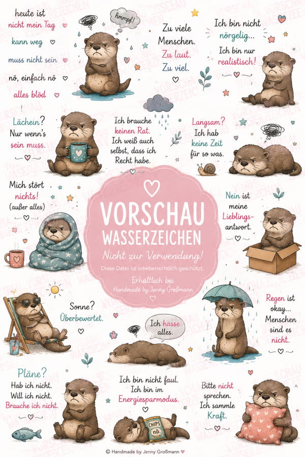 ❤️ Nörgel Otter Tattoos - PDF Datei