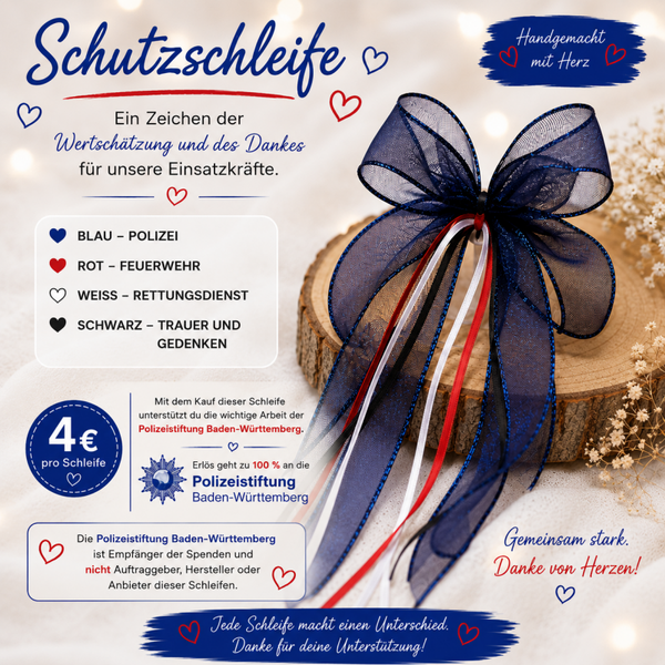 💙 Organza Schutzschleife Spendenartikel