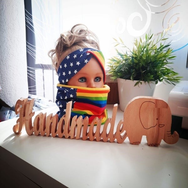 💜 Stirnband Set Regenbogen/Sterne Knotenstirnband