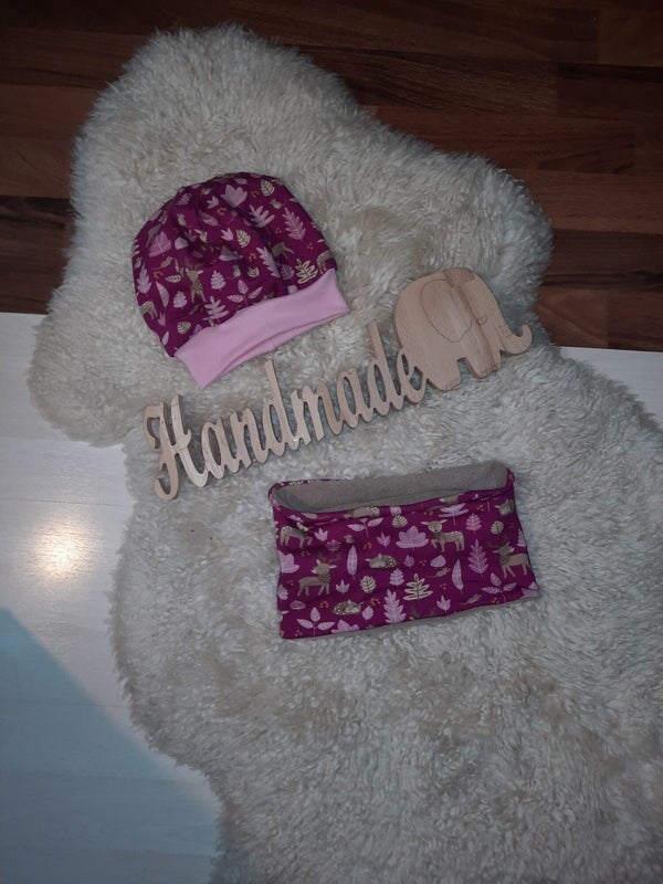 🧡 Mützen Set Waldtiere rosa Gr. 50