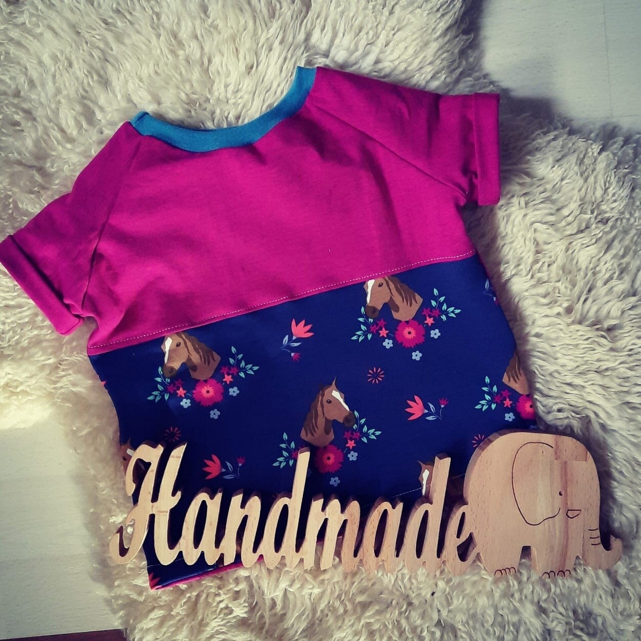 💚 Mädchen Shirt Pferde Gr. 98 104
