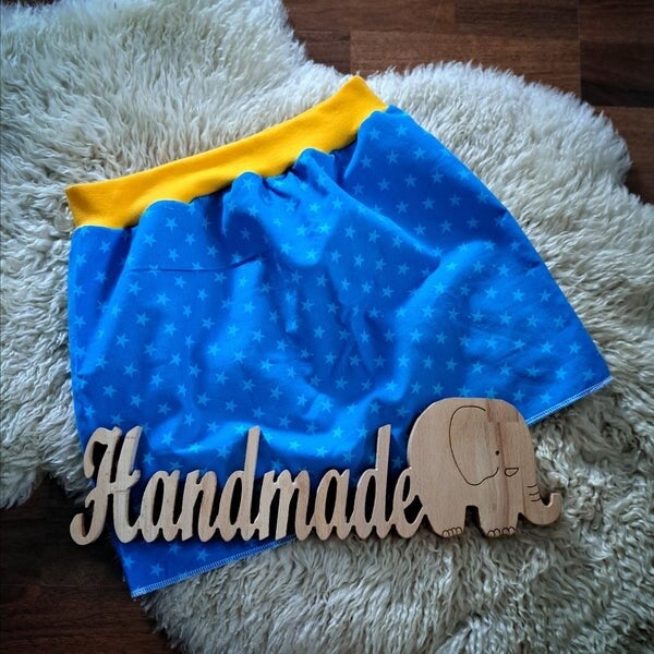 💛 Mädchen Rock blau punkte Cord Bündchen gelb Größe 134 140