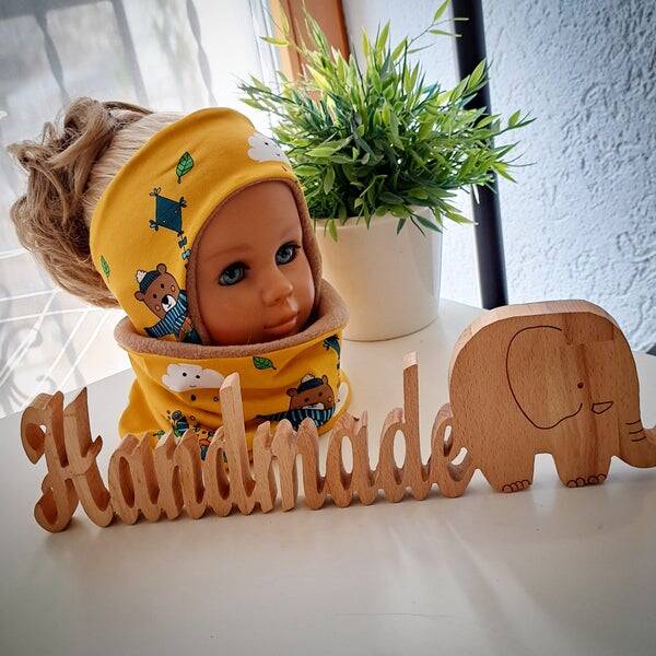 💜 Stirnband Set Herbst Bär gelb KU 50