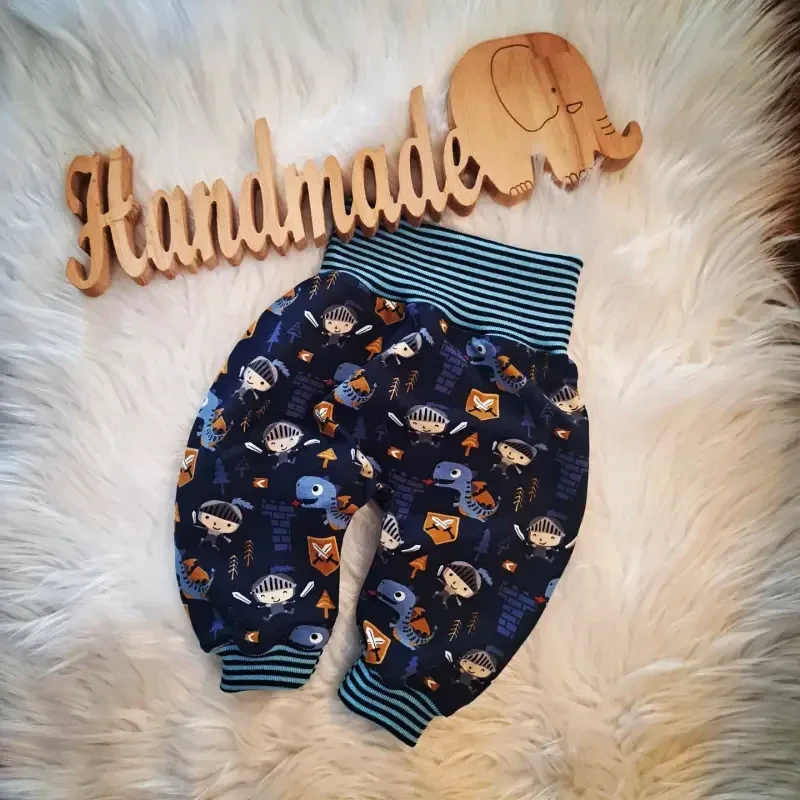 💕 Jersey Baby Hose 62 68 blau Ritter