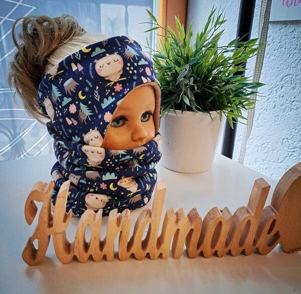 💜 Stirnband Set Eulen blau KU 50
