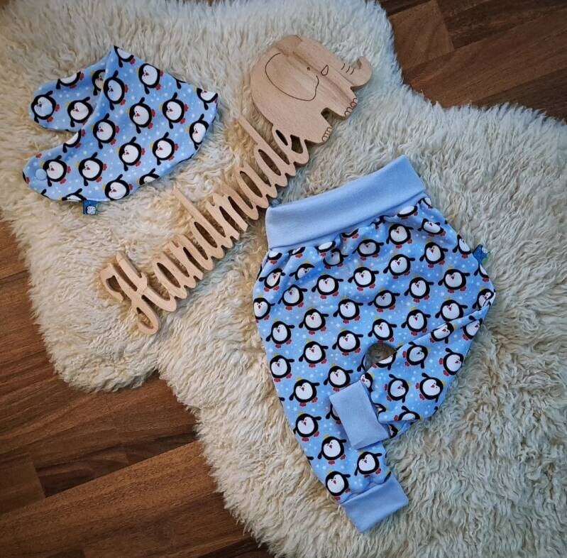 💕 Pinguine blau mit Halstuch Gr. 62/68
