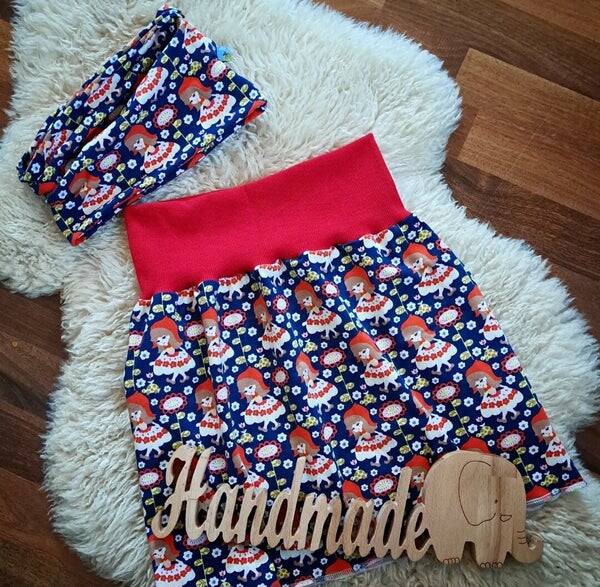 💛 Mädchen Rotkäppchen Set Rock und Loop Gr. 140/146 Jersey