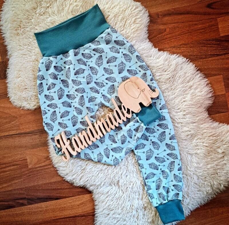 💕 Sweat Hose Federn mint Gr. 122 128
