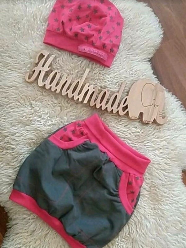 💛 Mädchen Set Sterne grau Rock und Mütze Zickenalarm 92/98 Jersey