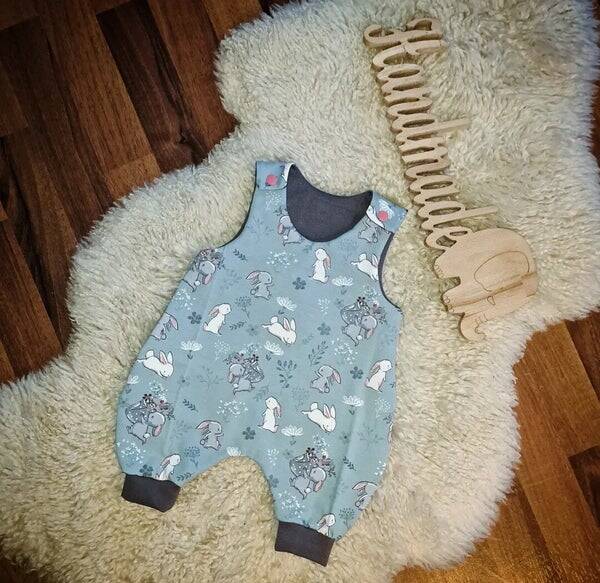 🩵 Baby Strampler Jersey Häschen Gr. 62 68