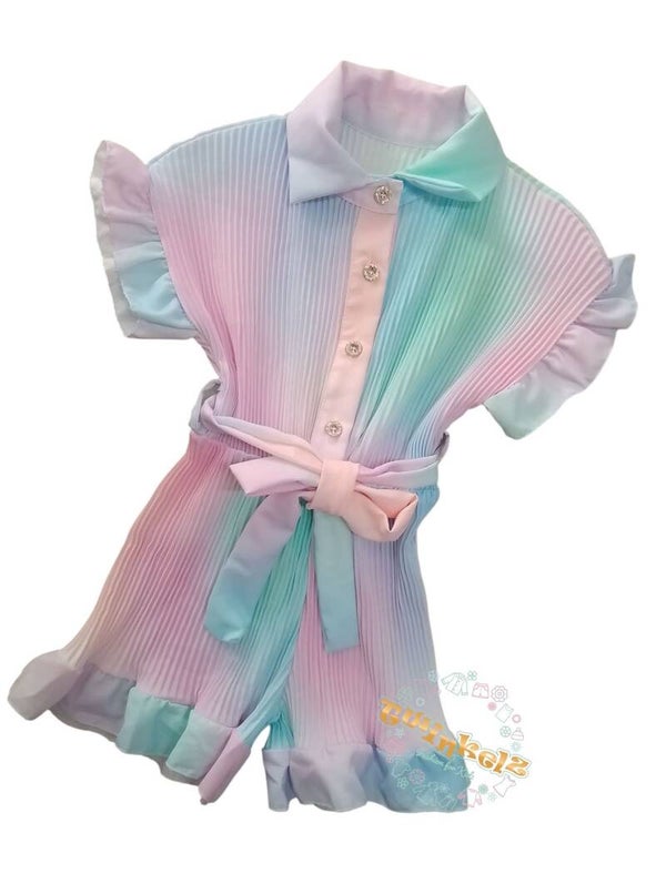 Pastel kleuren zomer jumpsuit