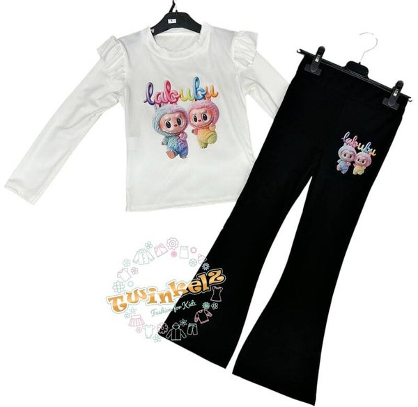 Labubu wit zwart Ruffle setje