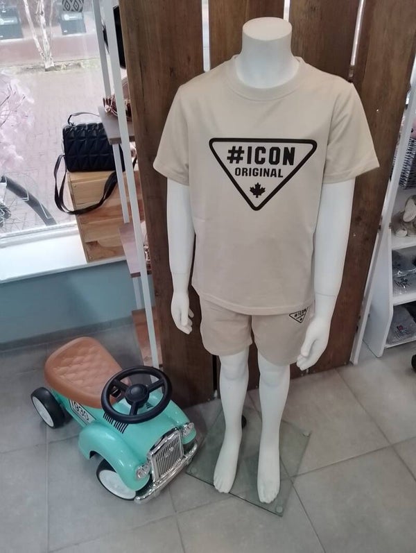 ICON Beige 3D  zomerset - 2 delige set