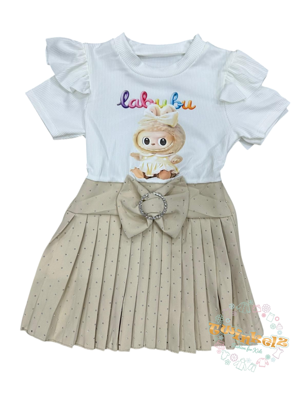 Labubu jurkje Bling - Beige