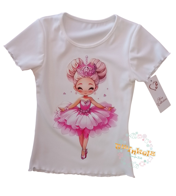 Ballerina shirtje met Roze