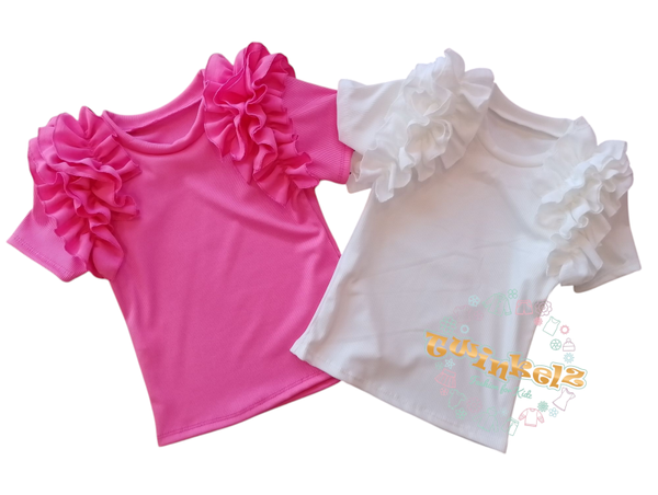 Super gave Ruffle shirt  Wit