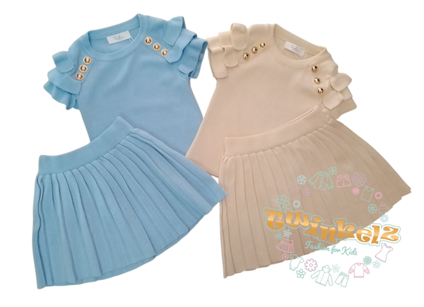 Heel mooi Ruffle setje - Lichtblauw