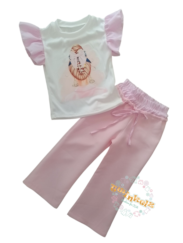 Super leuk setje girl stripes