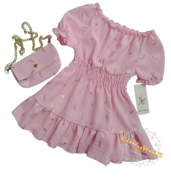 Zomerjurk Roze / gold