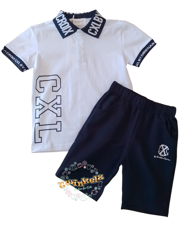 CXL by Christian Lacroix - wit/ marine blauw