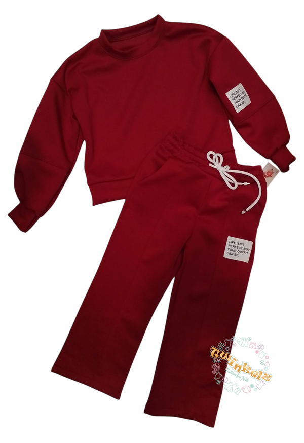 Life isn't perfect but your outfit can be set - Bordeaux Rood