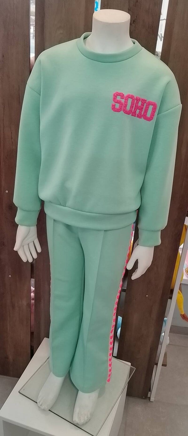 Soho Comfy set - mint/ Roze