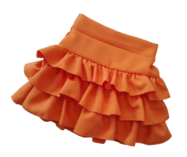 Oranje Ruches Broek Rokje