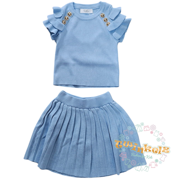 Lichtblauw Ruffle setje