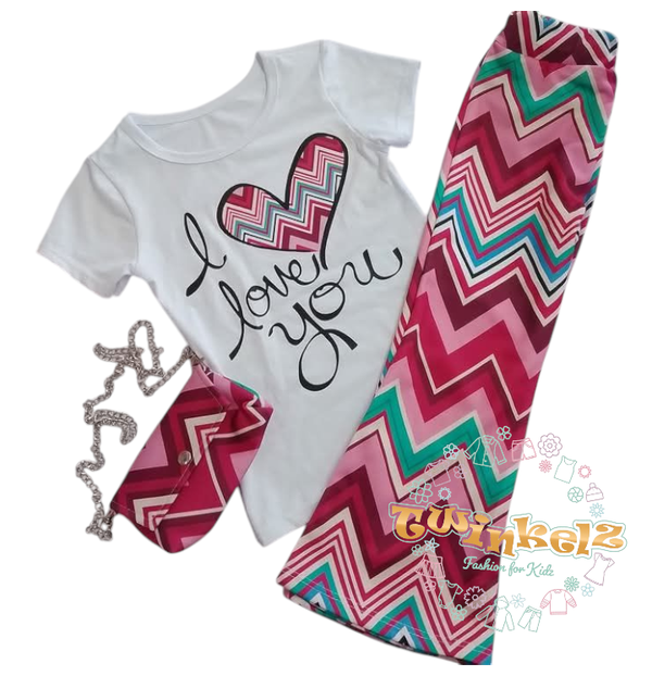 3 Delige Set Zigzag Fuchsia Roze