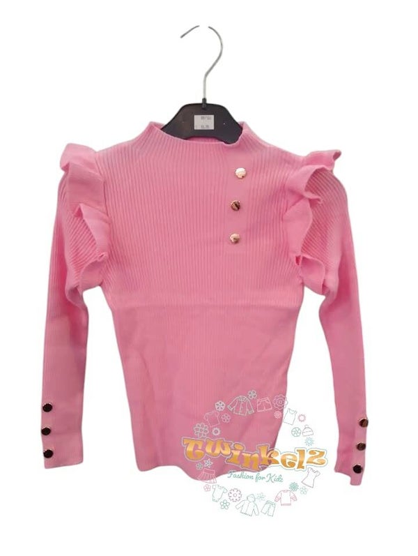 Ruffle Truitje - Roze