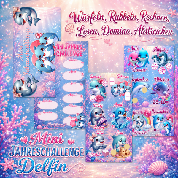 Mini Jahreschallenge Delfine