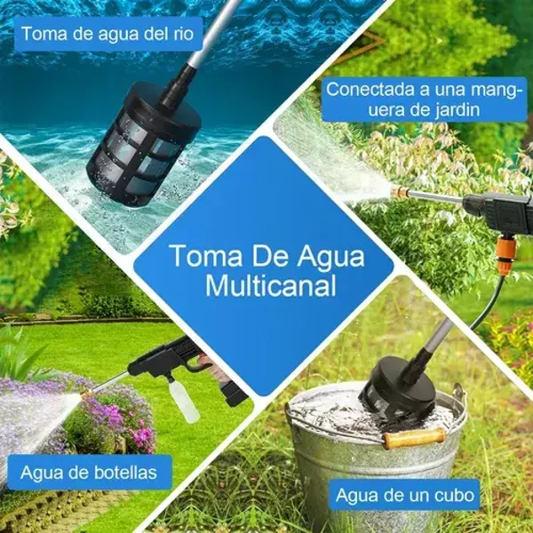 Hidrolavadora Electrica Inalámbric Pistola Para 2 Baterías
