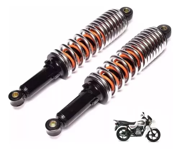 Par De Kit De Amortiguadores Traseros Bajaj Boxer 150 Bm150  UNIVERSAL REFORZADO DOBLE RESORTE