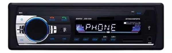 Autoestéreo Kazome JSD-520 con USB, bluetooth y lector de tarjeta SD