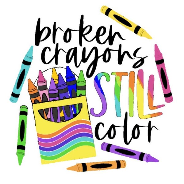 Broken Crayons Adult T-Shirt