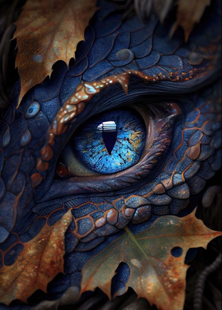 Fantasy Blue Eye Dragon