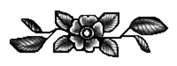 Small Flower (black&white) Iron On