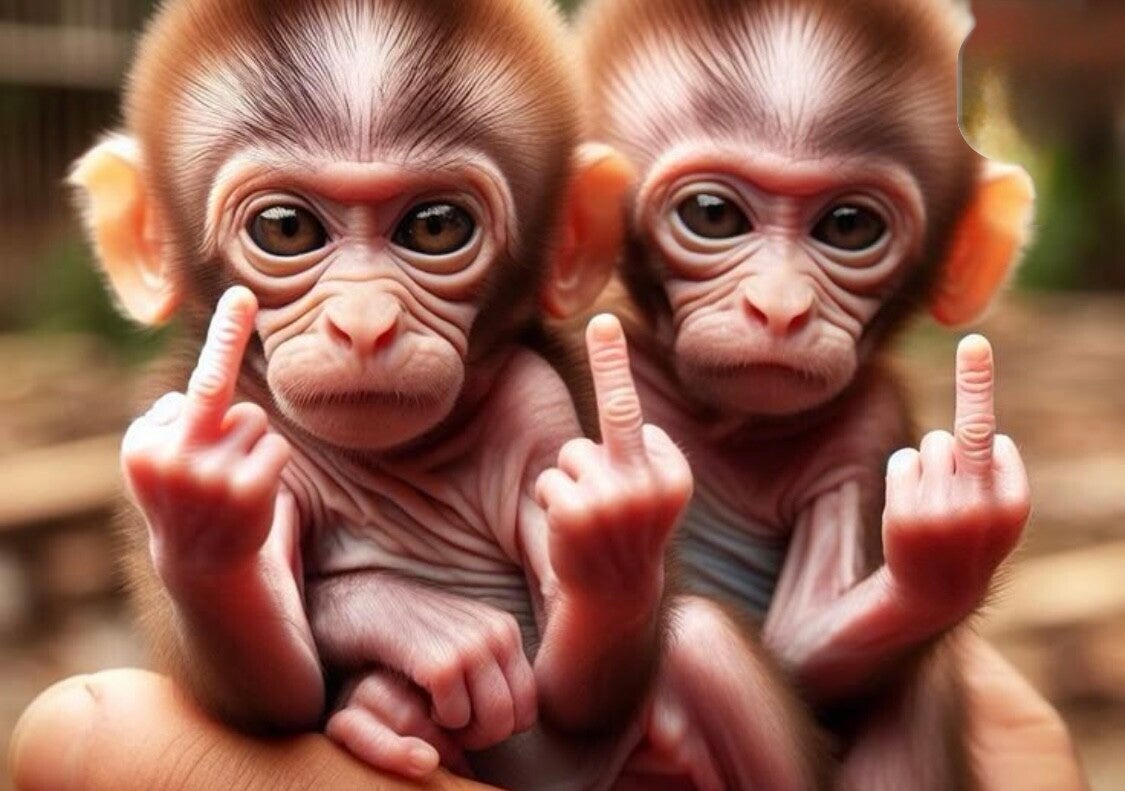Double Trouble Monkeys, Adult Content T-Shirt.